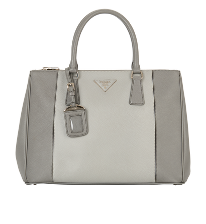 Bicolour Double Zip Galleria Tote, front view